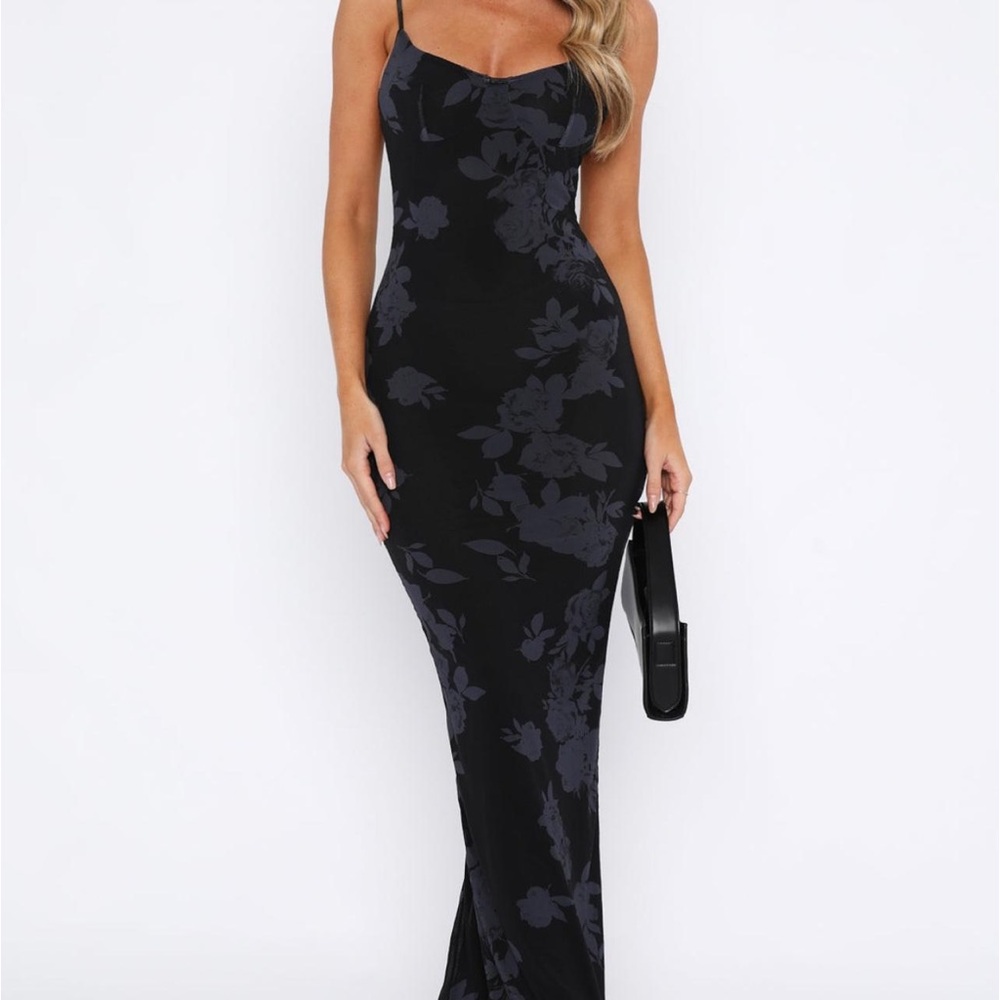 Elegant Black Floral Dress